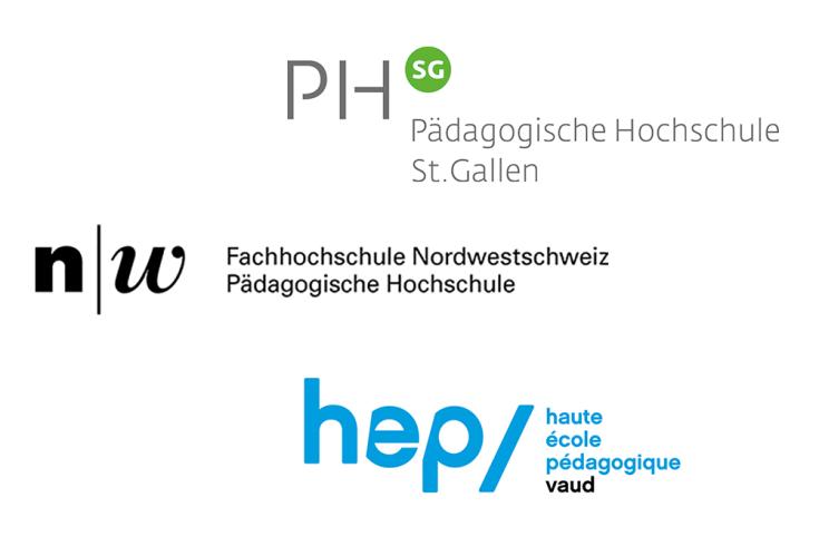 Logos der PHSG, PH FHNW und HEP Vaud