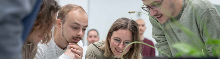 Studierende arbeiten zusammen