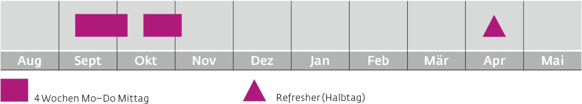Übersicht der Planung der Intensivweiterbildung Unterrichtsentwicklung