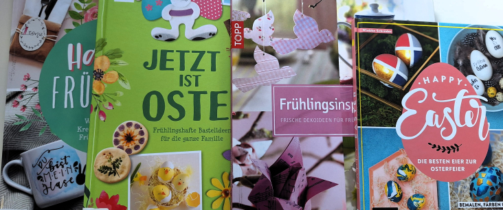Vier Bücher mit den Themen Ostern oder Frühling