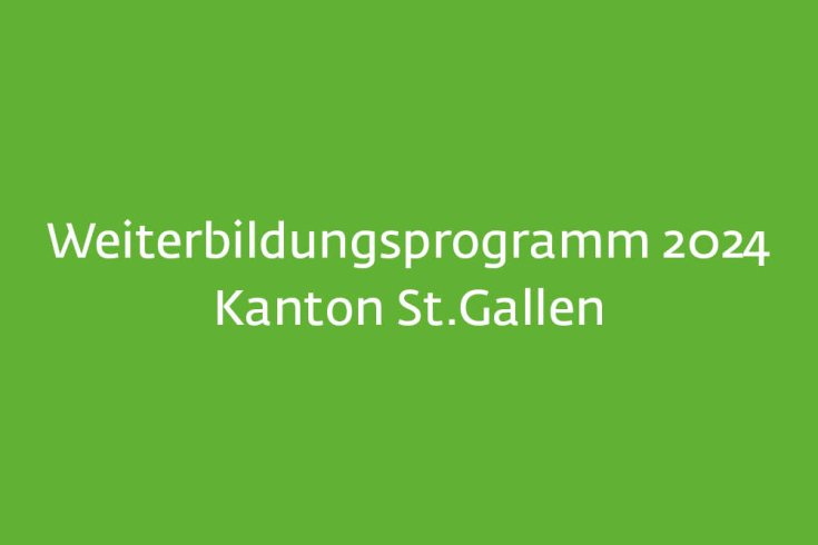 Weiterbildungsprogramm Kanton St.Gallen 2024